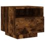 Voir la diapositive 5 : VIDAXL Table de chevet avec lumieres LED chene fume 40x39x37 cm