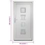 Voir la diapositive 6 : VIDAXL Porte d'entree blanc 98x190 cm PVC