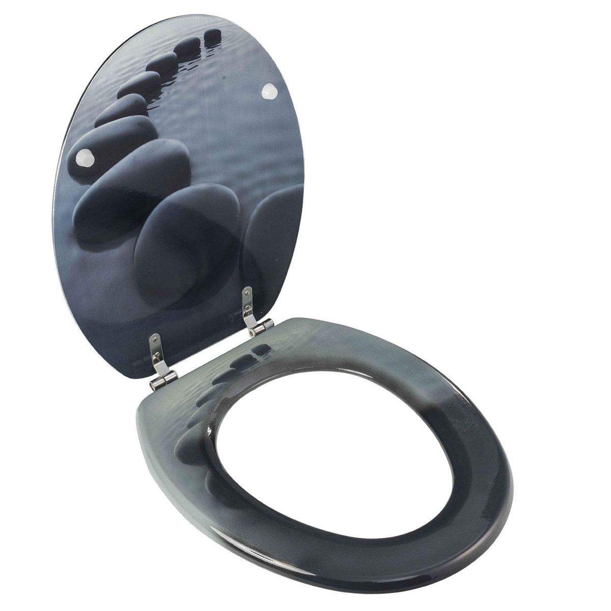 Msv Abattant de wc modele chemin de galets