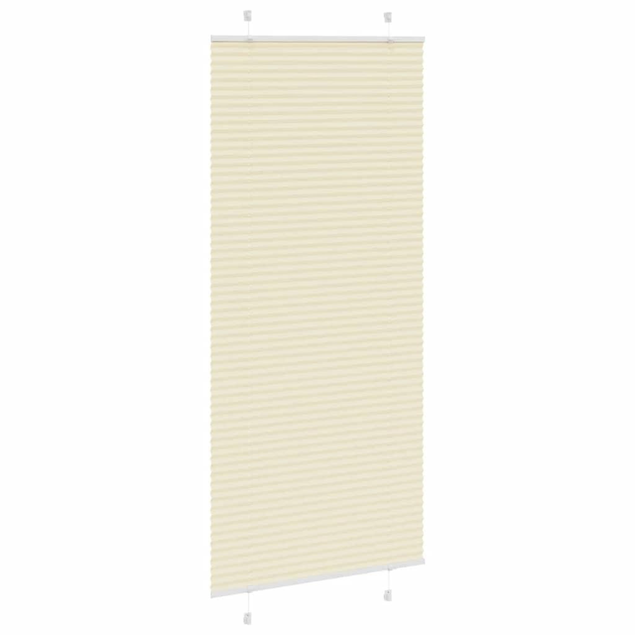 Voir la diapositive 3 : VIDAXL Store plisse creme 95x200 cm largeur du tissu 94,4 cm polyester