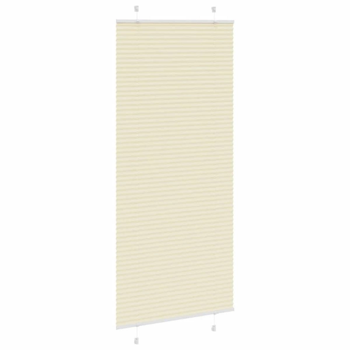 VIDAXL Store plisse creme 95x200 cm largeur du tissu 94,4 cm polyester