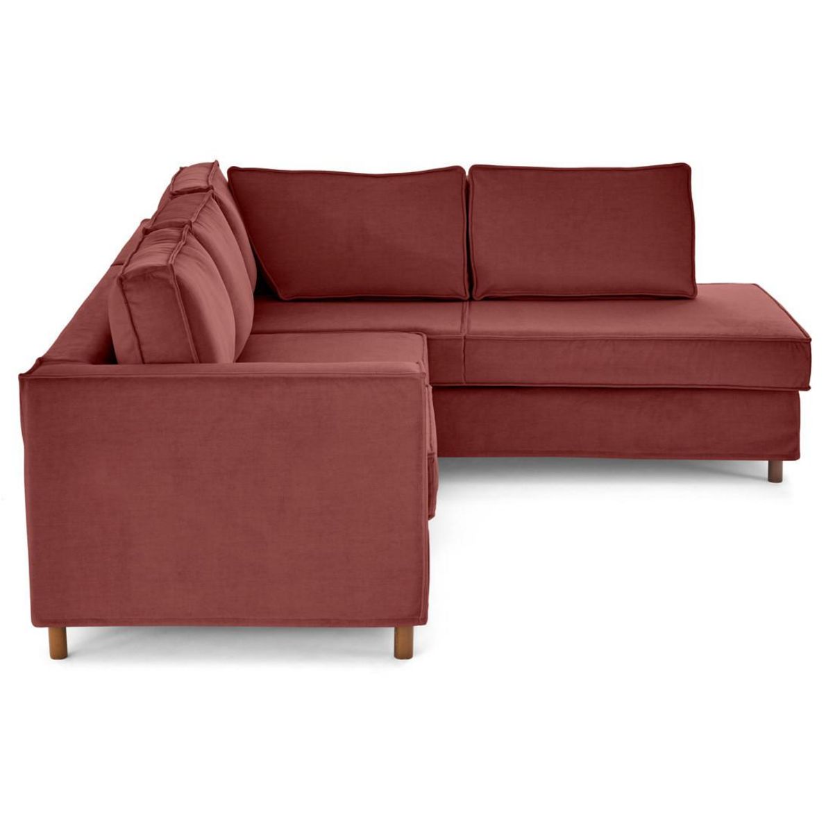 LISA DESIGN Jake - canapé déhoussable d'angle droit 5 places en velours