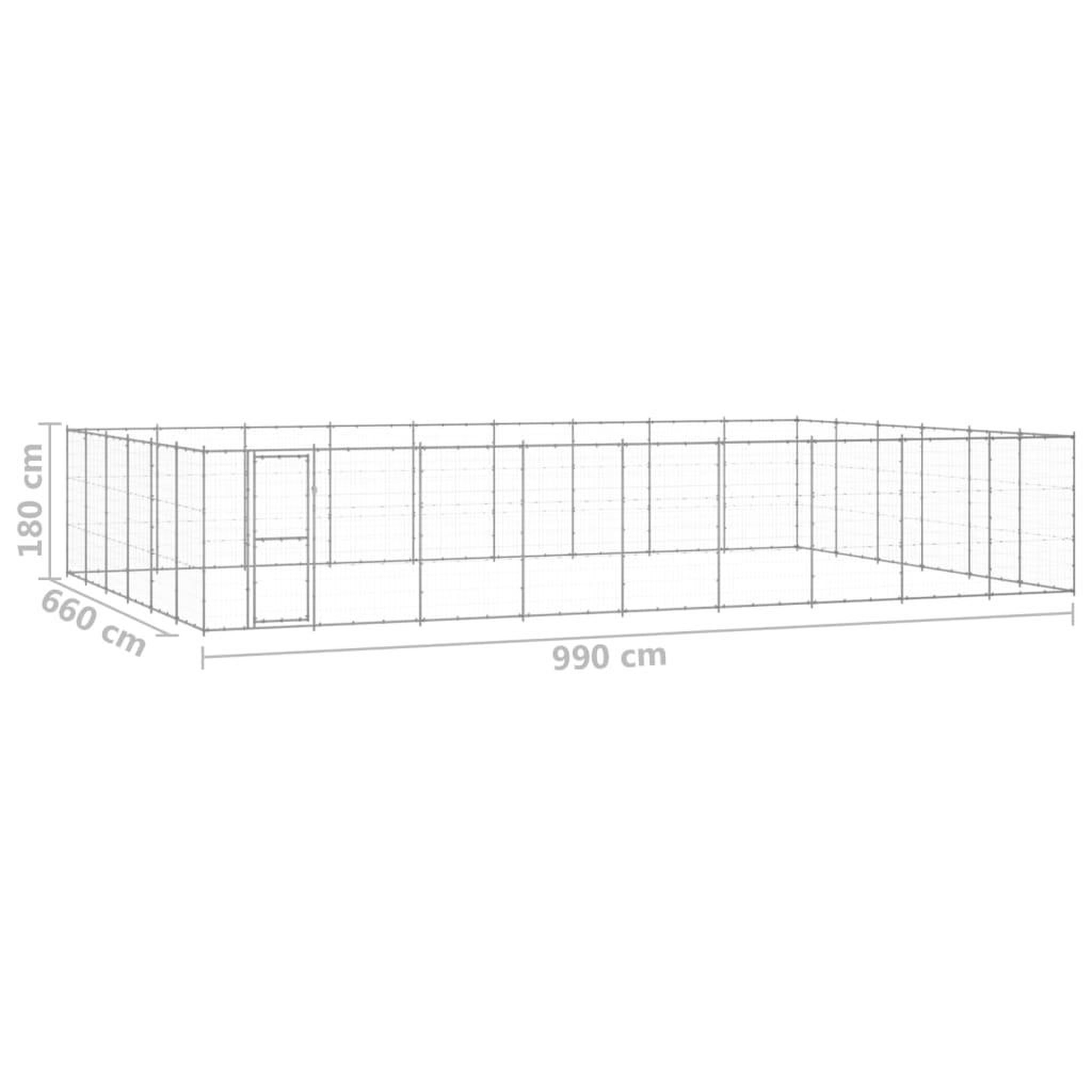 Voir la diapositive 6 : VIDAXL Chenil exterieur Acier galvanise 65,34 m²
