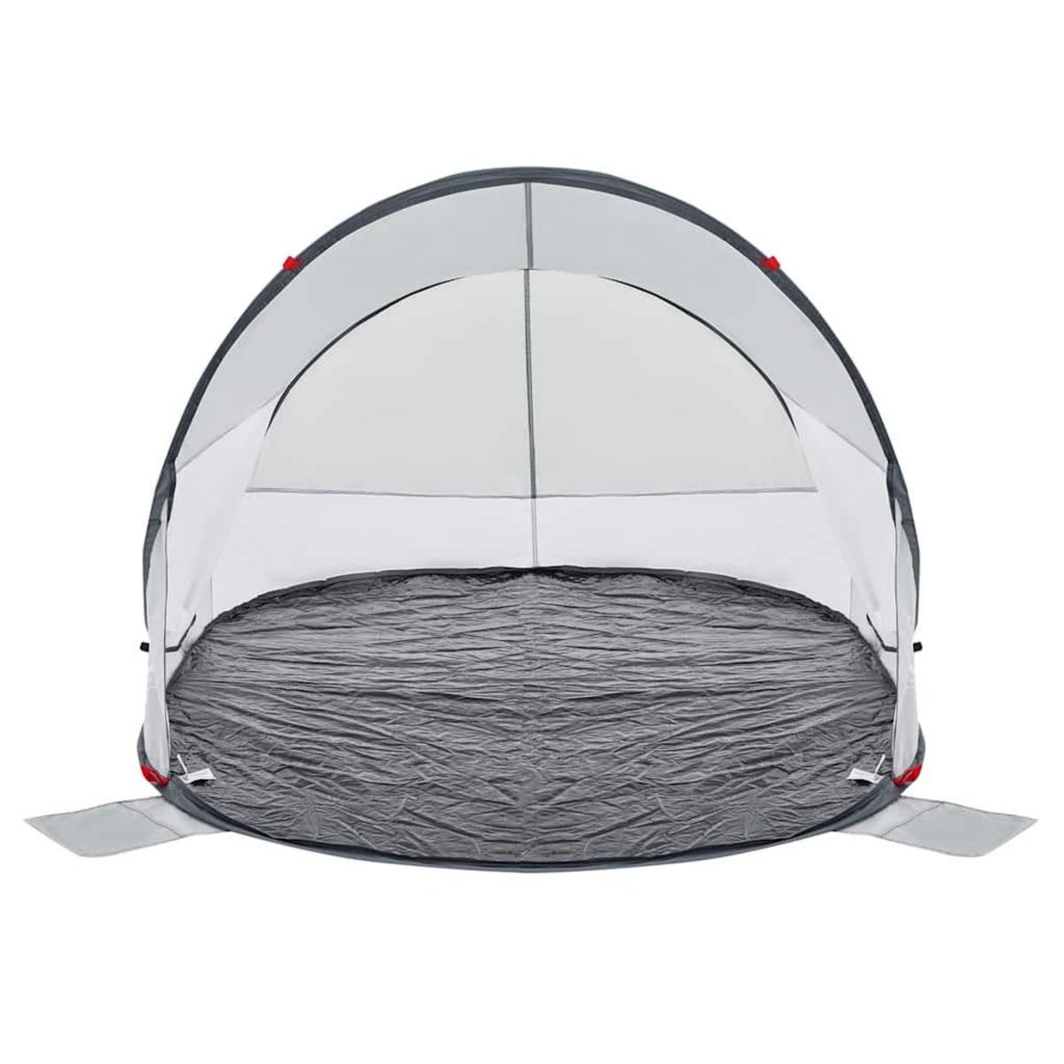 VIDAXL Tente de plage gris escamotable impermeable