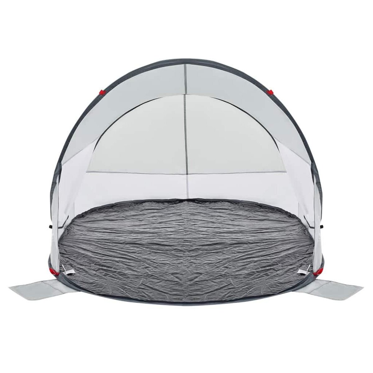 VIDAXL Tente de plage gris escamotable impermeable