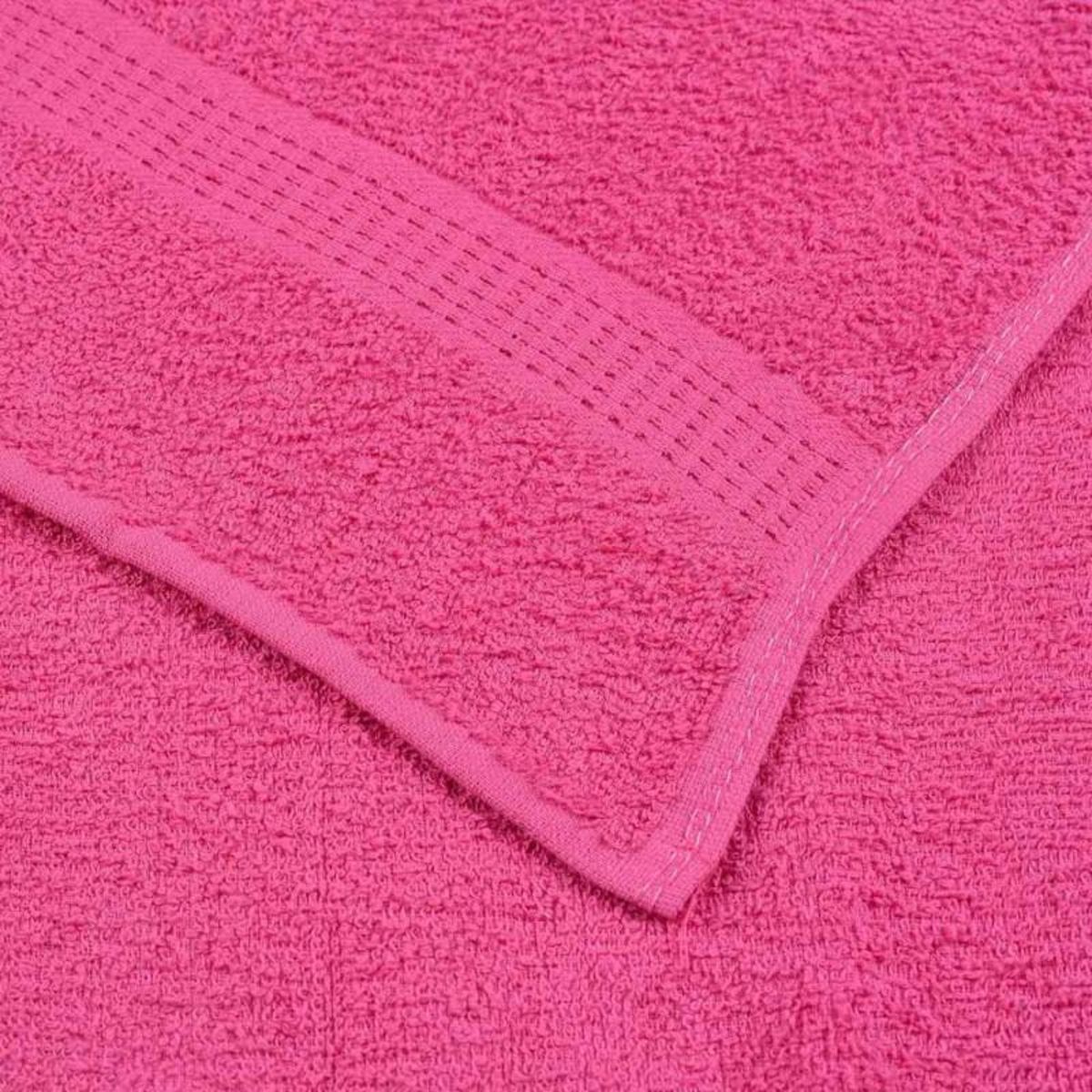 VIDAXL Serviettes de bain 10 pcs rose 100x150 cm 360 g m² 100% coton