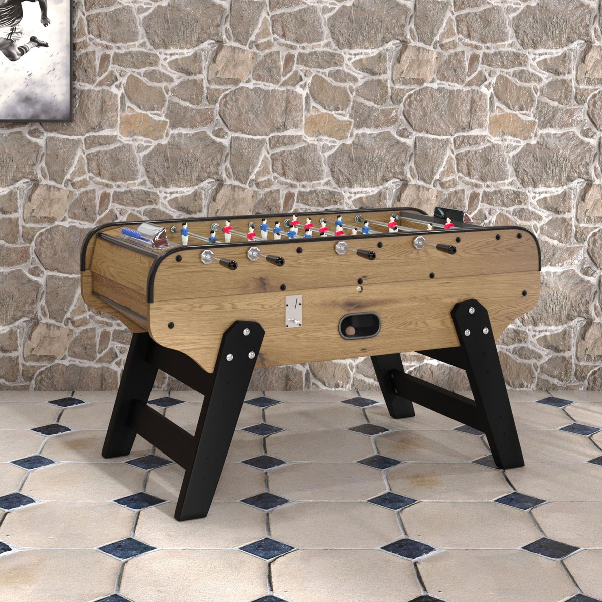 MISTER BABYFOOT Baby foot avec monnayeur en bois clair - Bistrot