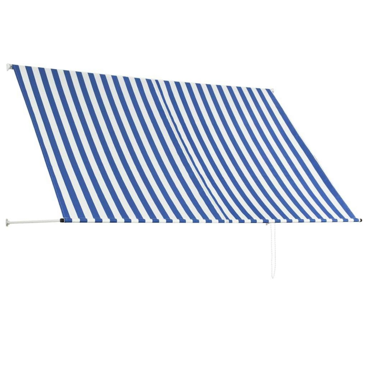 VIDAXL Auvent retractable 250x150 cm Bleu et blanc