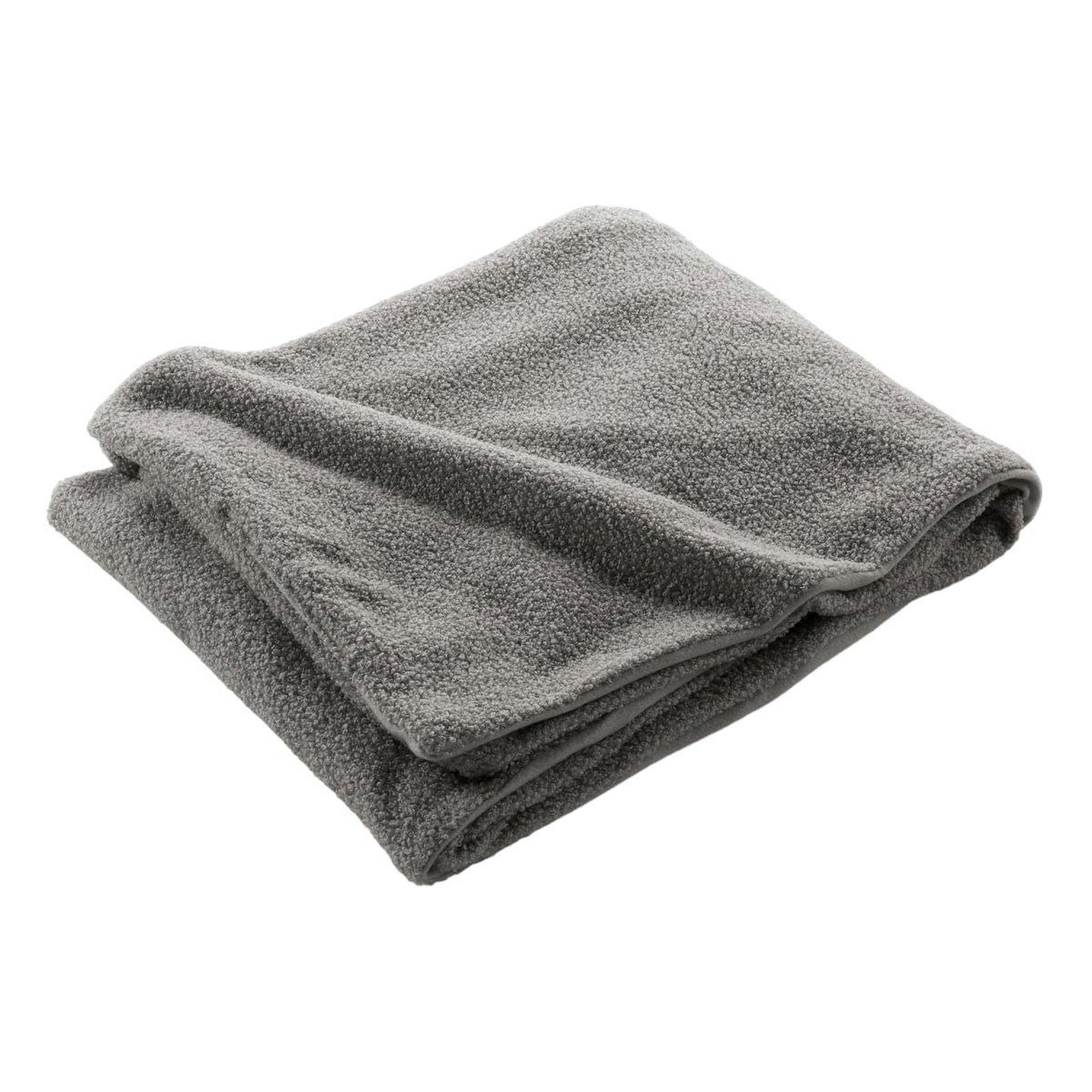 Douceur d'Intérieur Plaid bouclette  wooly  180x220cm gris