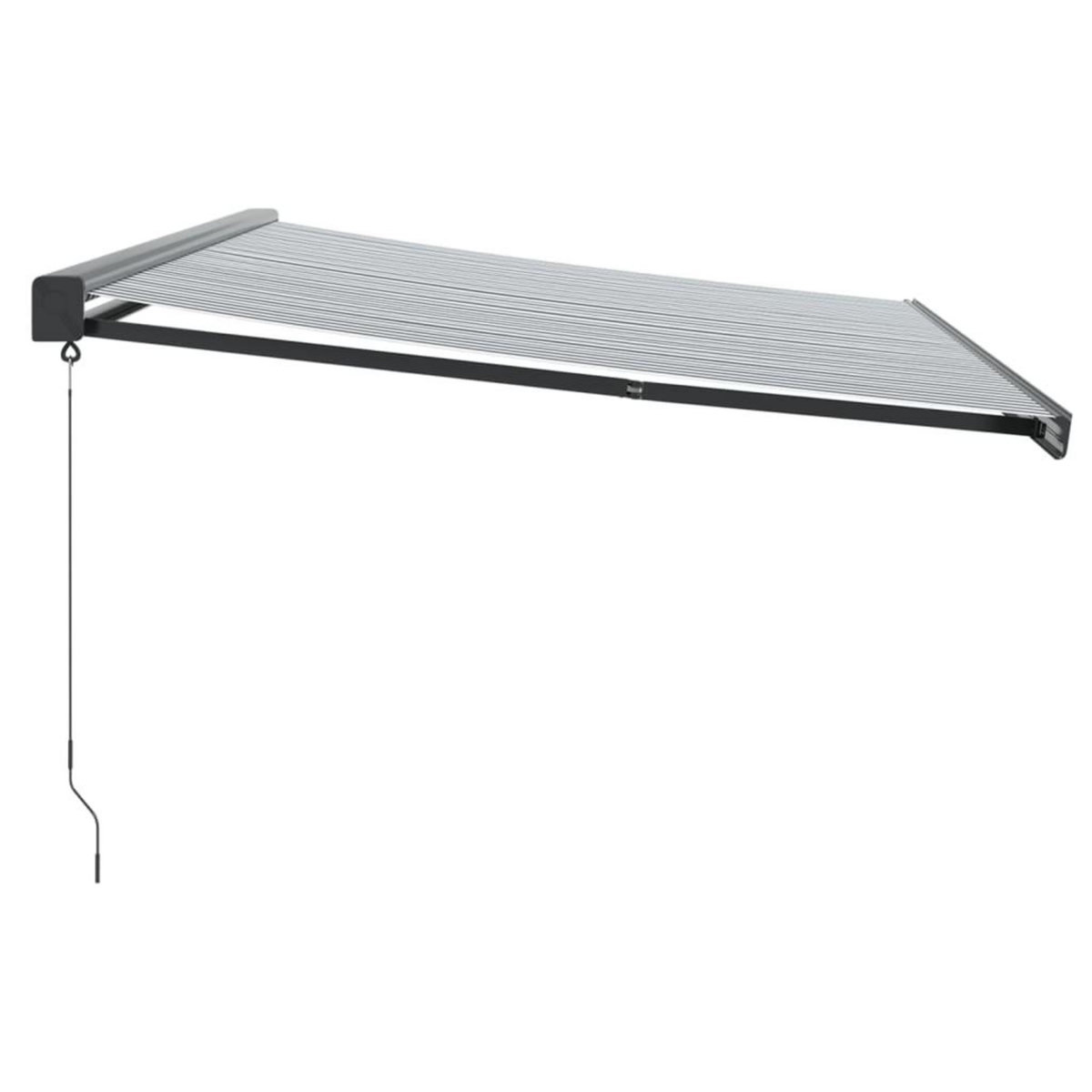 VIDAXL Auvent retractable anthracite et blanc 5x3 m tissu et aluminium