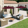 Voir la diapositive 1 : VIDAXL Parasol de jardin double et mat en acier Rouge bordeaux 600 cm