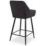 Voir la diapositive 5 : Paris Prix Lot de 2 Chaises de Bar Velours  Onika  105cm Noir