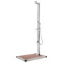 Voir la diapositive 1 : VIDAXL Douche de jardin avec base marron 225 cm Acier inoxydable