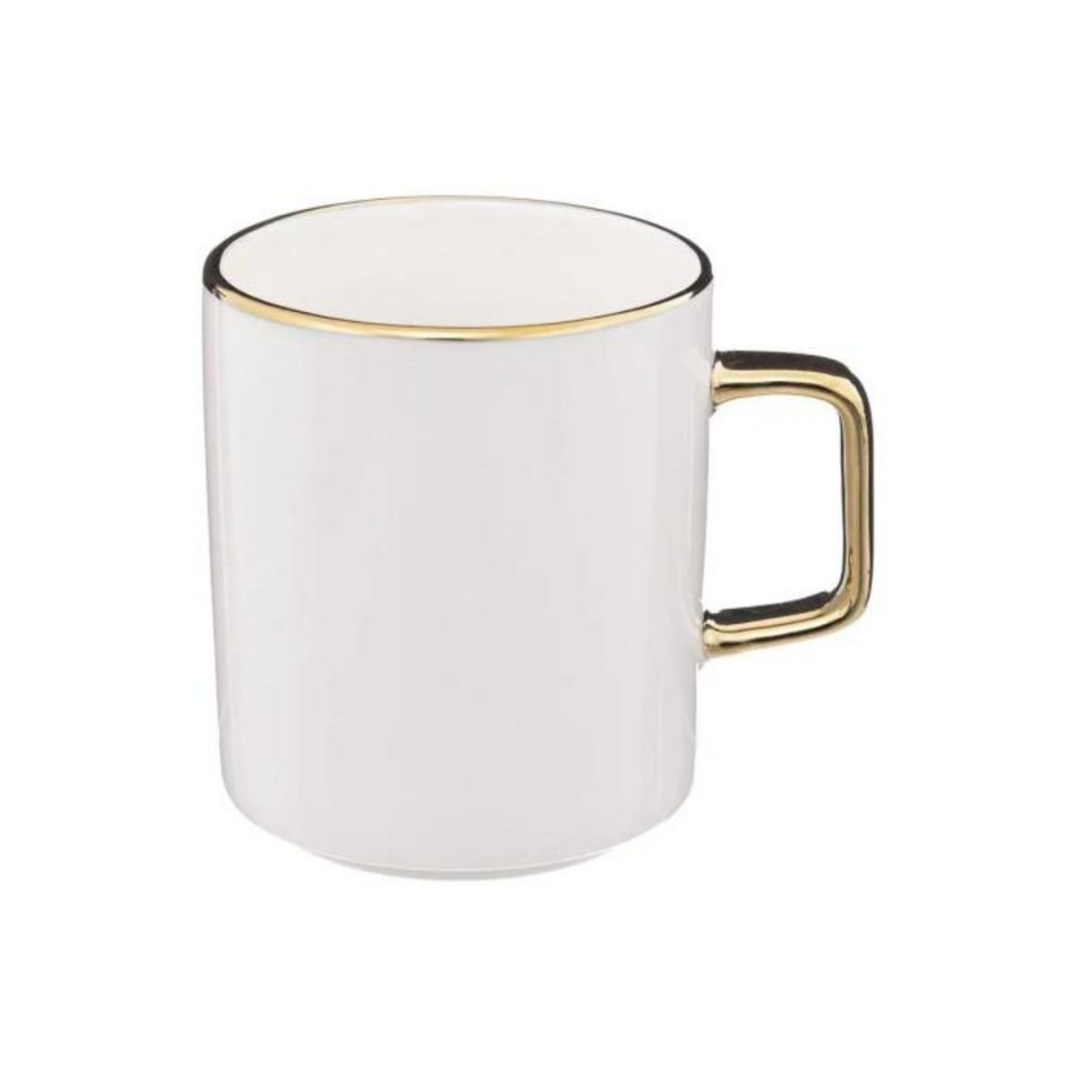 SECRET DE GOURMET Lot de 6 Mugs en Porcelaine  Arya  35cl Blanc