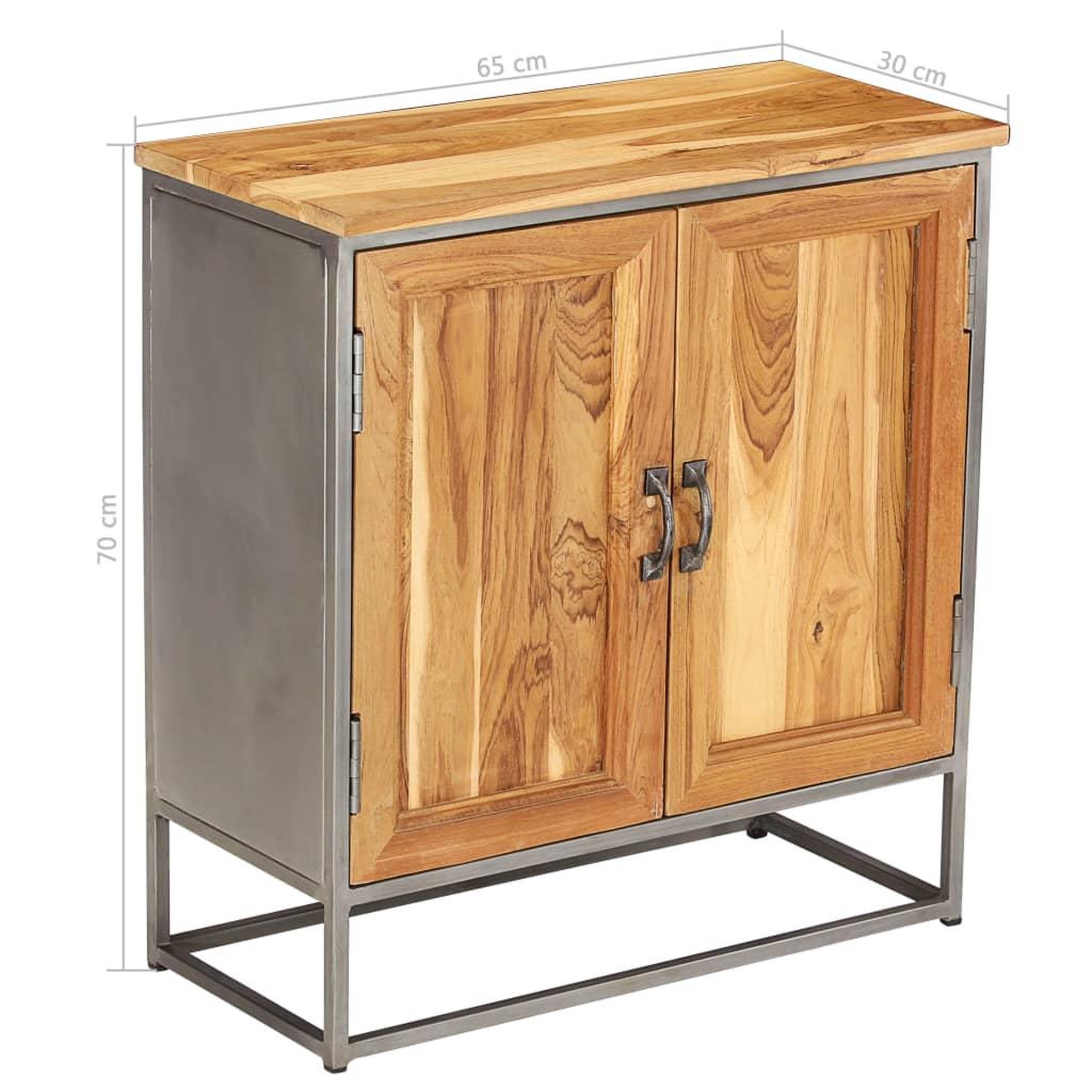 Voir la diapositive 6 : VIDAXL Buffet Teck recycle et acier 65x30x70 cm