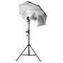 Voir la diapositive 4 : VIDAXL Kit de studio photo avec eclairage toile de fond et reflecteur