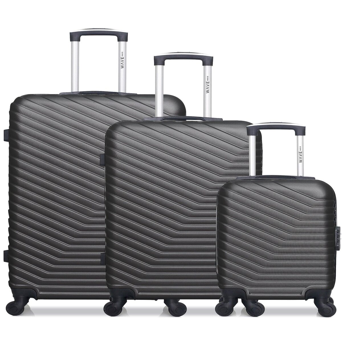 WAVE PARIS WAVE PARIS - Lot de 3 - Valise Grand format, valise weekend et valise cabine XXS LENA