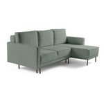 BEST MOBILIER Charlie - canapé d'angle réversible 4 places - convertible avec coffre - en tissu. Coloris disponibles : Orange, Gris, Beige, Vert, Jaune