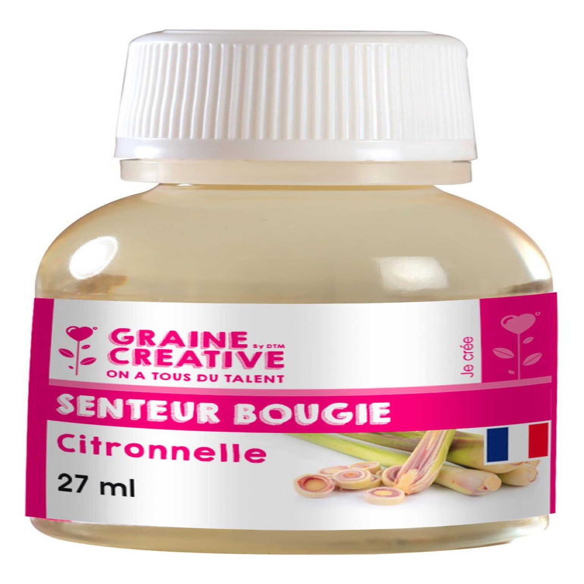 Graine créative Parfum pour bougies 27 ml - Senteur citronnelle