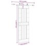 Voir la diapositive 6 : VIDAXL Porte coulissante et kit de quincaillerie 70x210 cm pin massif