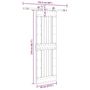 Voir la diapositive 6 : VIDAXL Porte coulissante et kit de quincaillerie 70x210 cm pin massif
