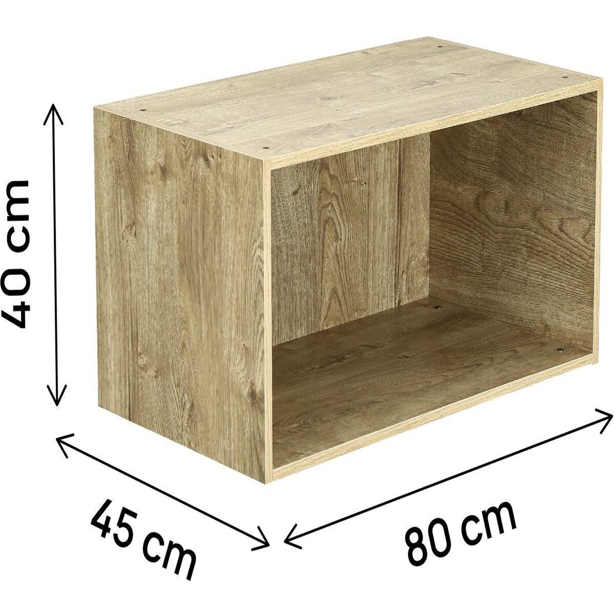 Voir la diapositive 3 : Habitat et Jardin Module de surélévation de dressing en bois  opéra  - 80 x 45 x 40 cm - beige