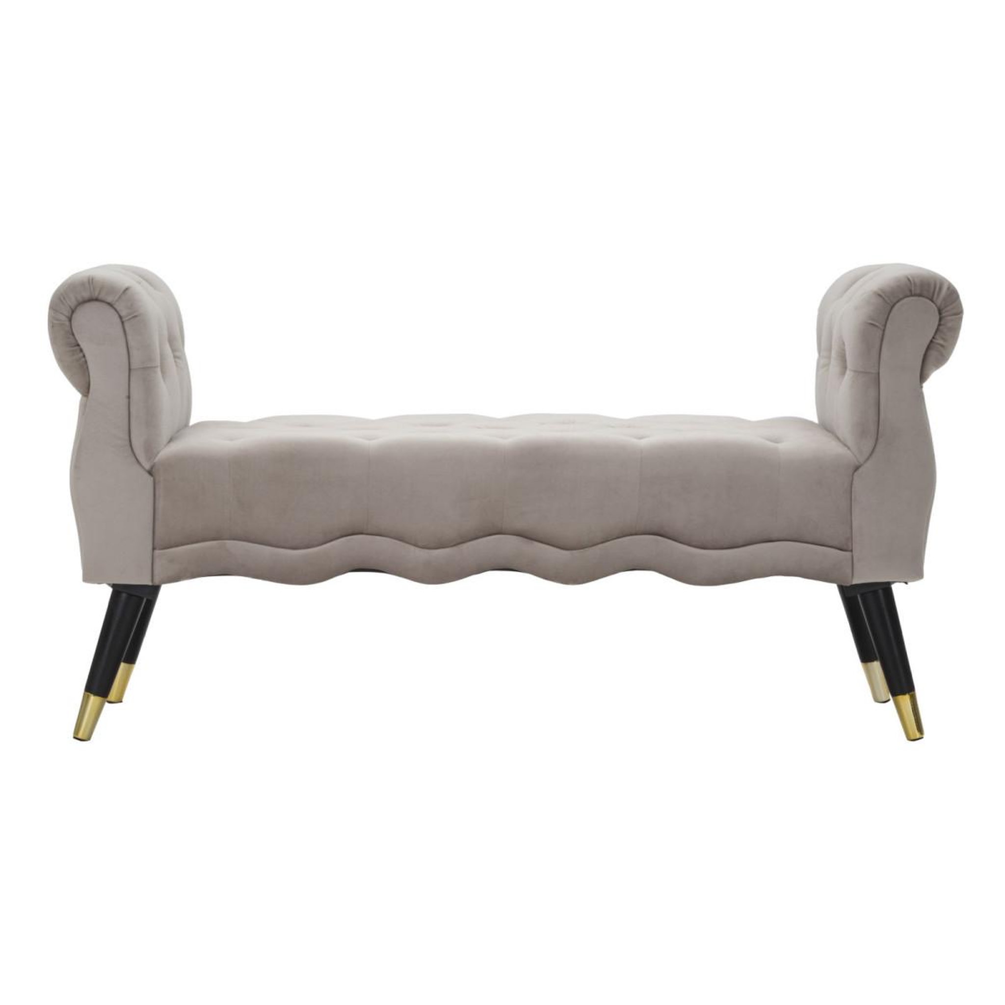 Voir la diapositive 2 : Paris Prix Banquette en velours  paris  120cm gris
