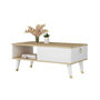 Voir la diapositive 4 : Habitat et Jardin Table basse en bois  Delux  - 90 x 45 x 42 cm - Saphir, Blanc