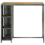Voir la diapositive 2 : VIDAXL Table de bar avec rangement Gris 120x60x110 cm Resine tressee