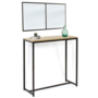 Voir la diapositive 1 : ID MARKET Lot console DETROIT avec miroir 2 bandes design industriel