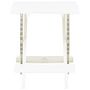 Voir la diapositive 2 : VIDAXL Table pliable de jardin blanc 45x43x50 cm plastique