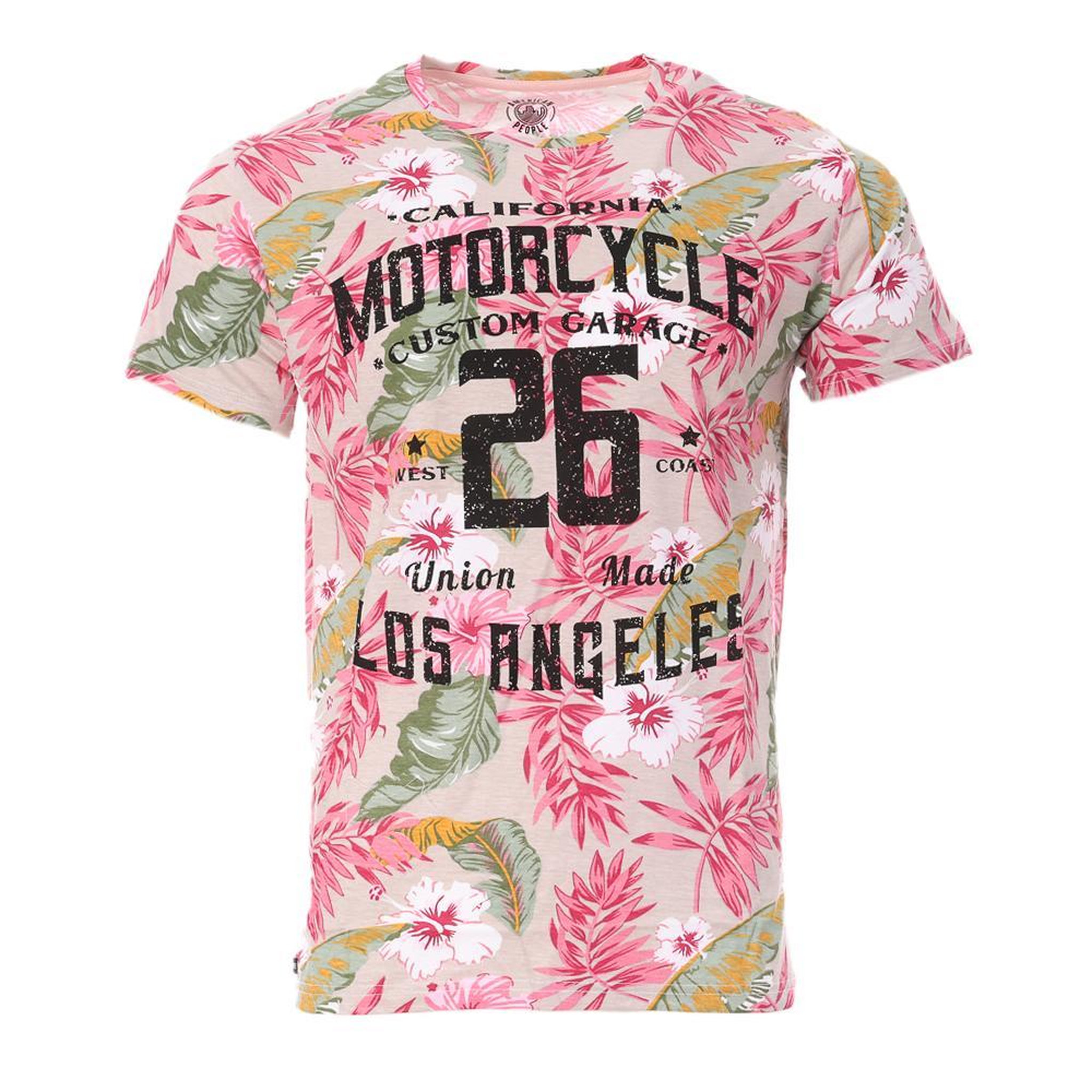 AMERICAN PEOPLE T-Shirt Rose/Vert Homme American People Tips