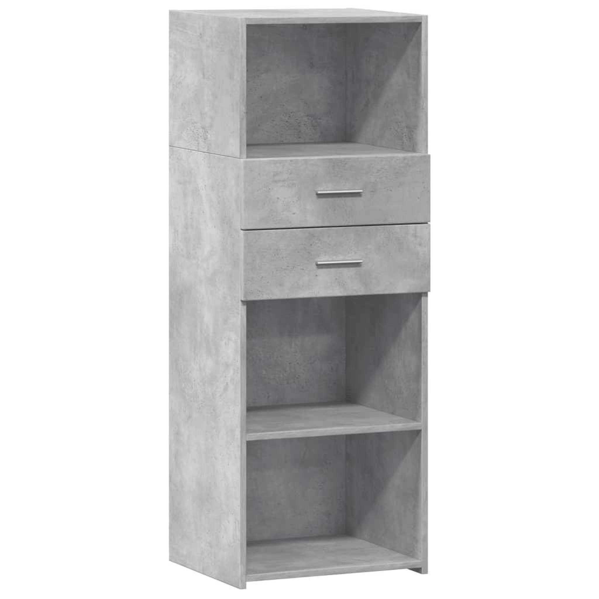 Voir la diapositive 2 : VIDAXL Buffet haut gris beton 45x42,5x124 cm bois d'ingenierie