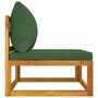Voir la diapositive 4 : VIDAXL Canape central de jardin et coussins verts bois massif d'acacia