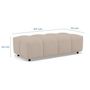 Voir la diapositive 6 : LISA DESIGN Adelaide - pouf en tissu texturé