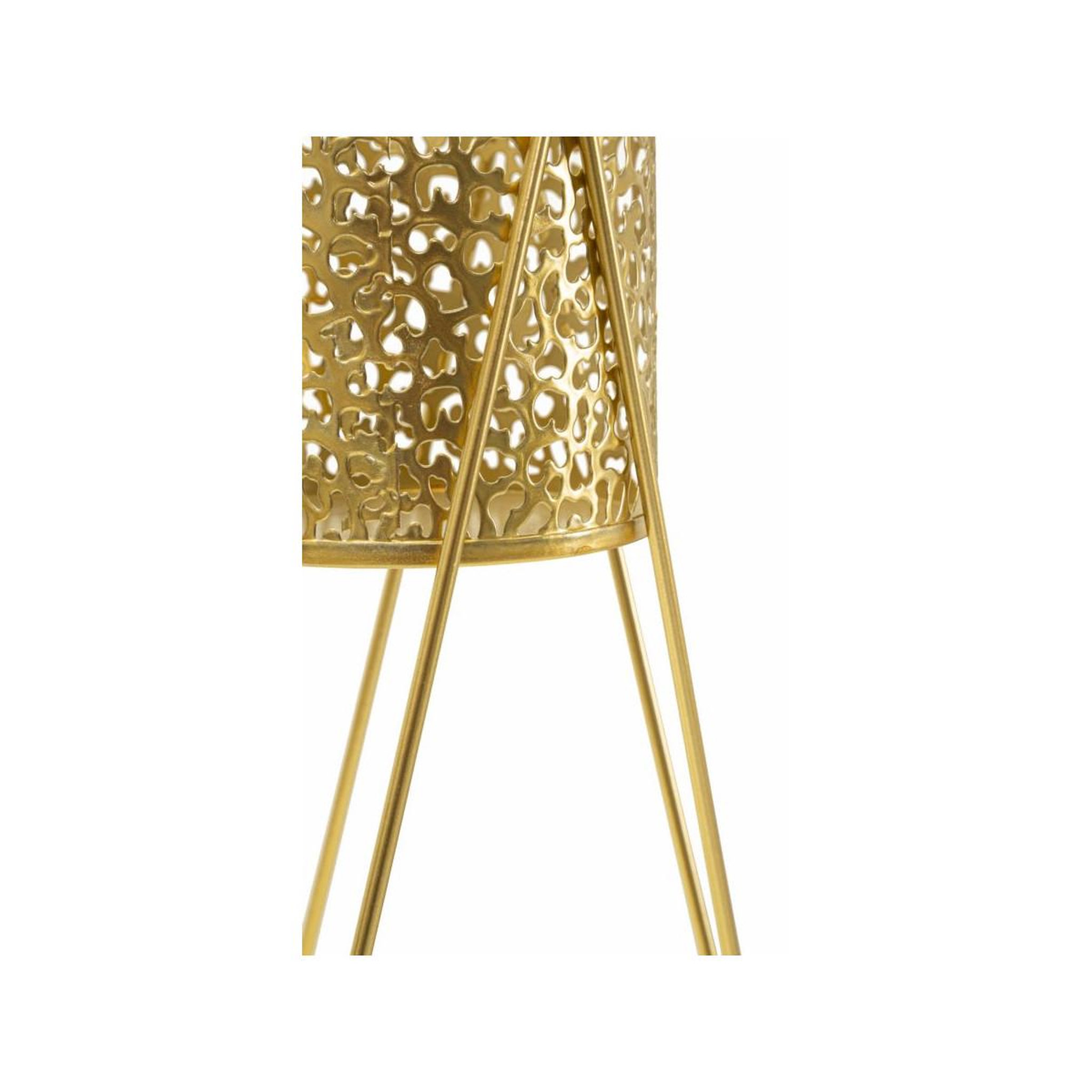 Voir la diapositive 2 : Paris Prix Lot de 2 cache-pots sur pieds  eva  46cm or