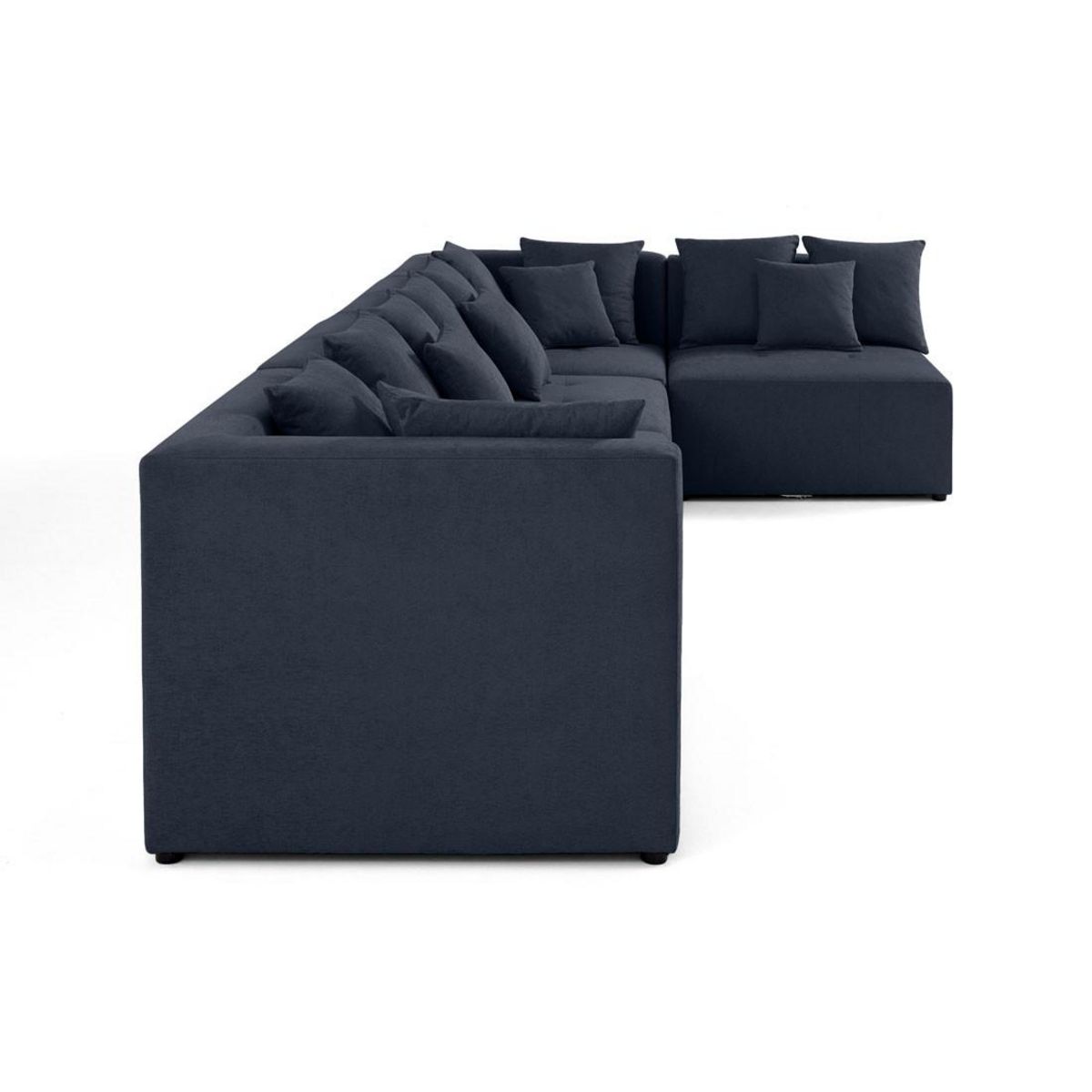 LISA DESIGN Amalfi - canapé modulable d'angle réversible - 5 places - en tissu
