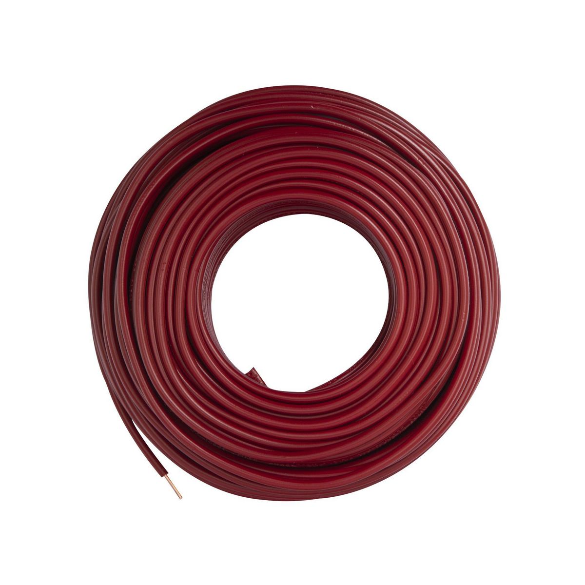 ZENITECH Câble électrique HO7V-U 2,5mm2 Rouge - 25m