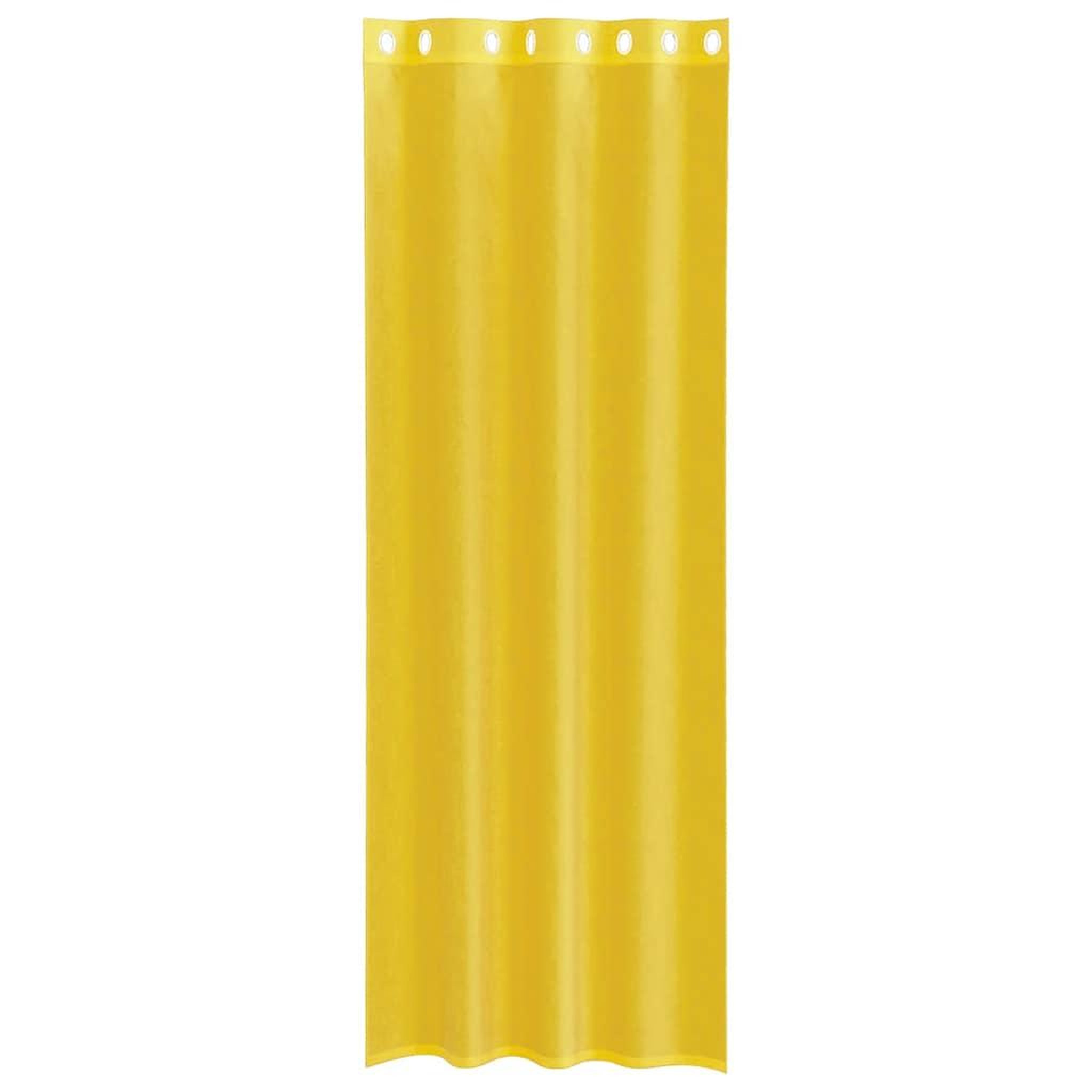 Voir la diapositive 4 : VIDAXL Rideaux en voile avec œillets 2 pcs jaune