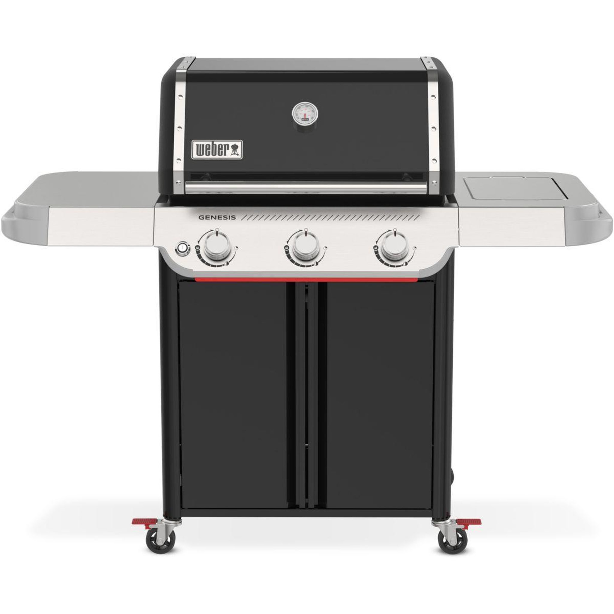Weber Barbecue gaz genesis e-315w plancha, sur chariot, 3 brûleurs, surface de cuisson 68 x 48 cm