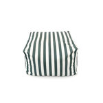 CONCEPT USINE Pouf d'extérieur rayé vert déperlant et – 55x65x35 cm POSITANO