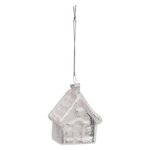 ATMOSPHERA Sujet de Noël Chalet  Souffle Polaire  6cm Blanc