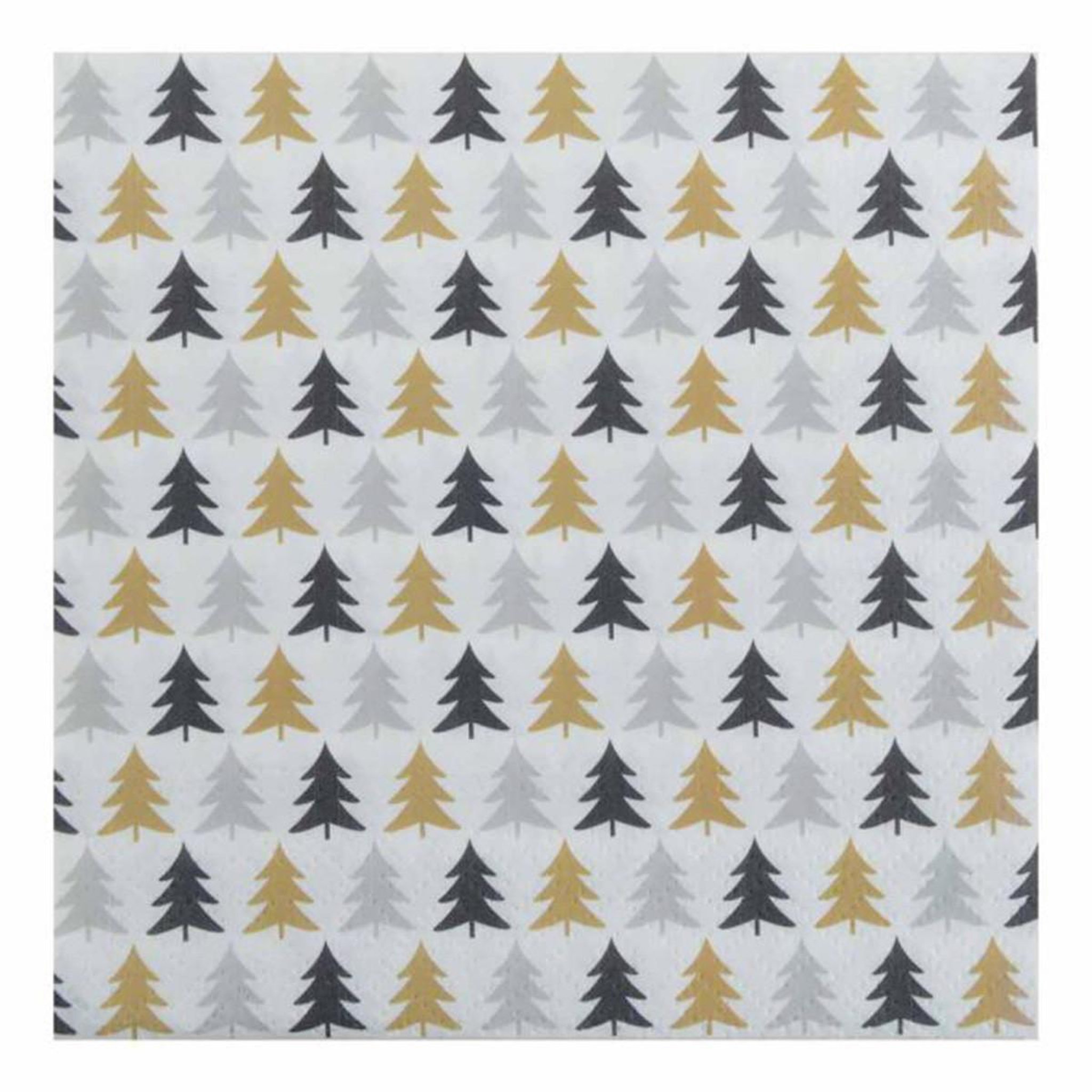 HOMEA Lot de 20 serviettes en papier  mini sapins  33x33cm multicolore