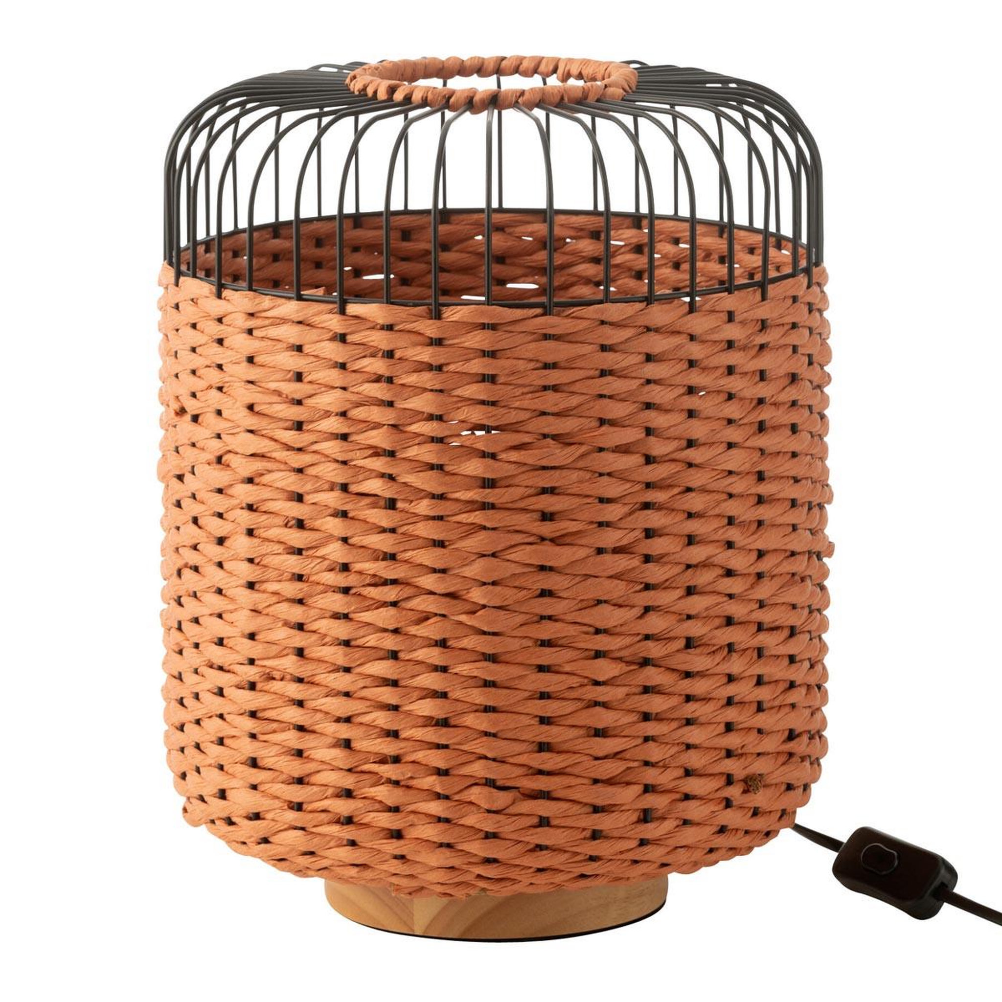 J-LINE Lampe à poser en métal  eldon  34cm orange