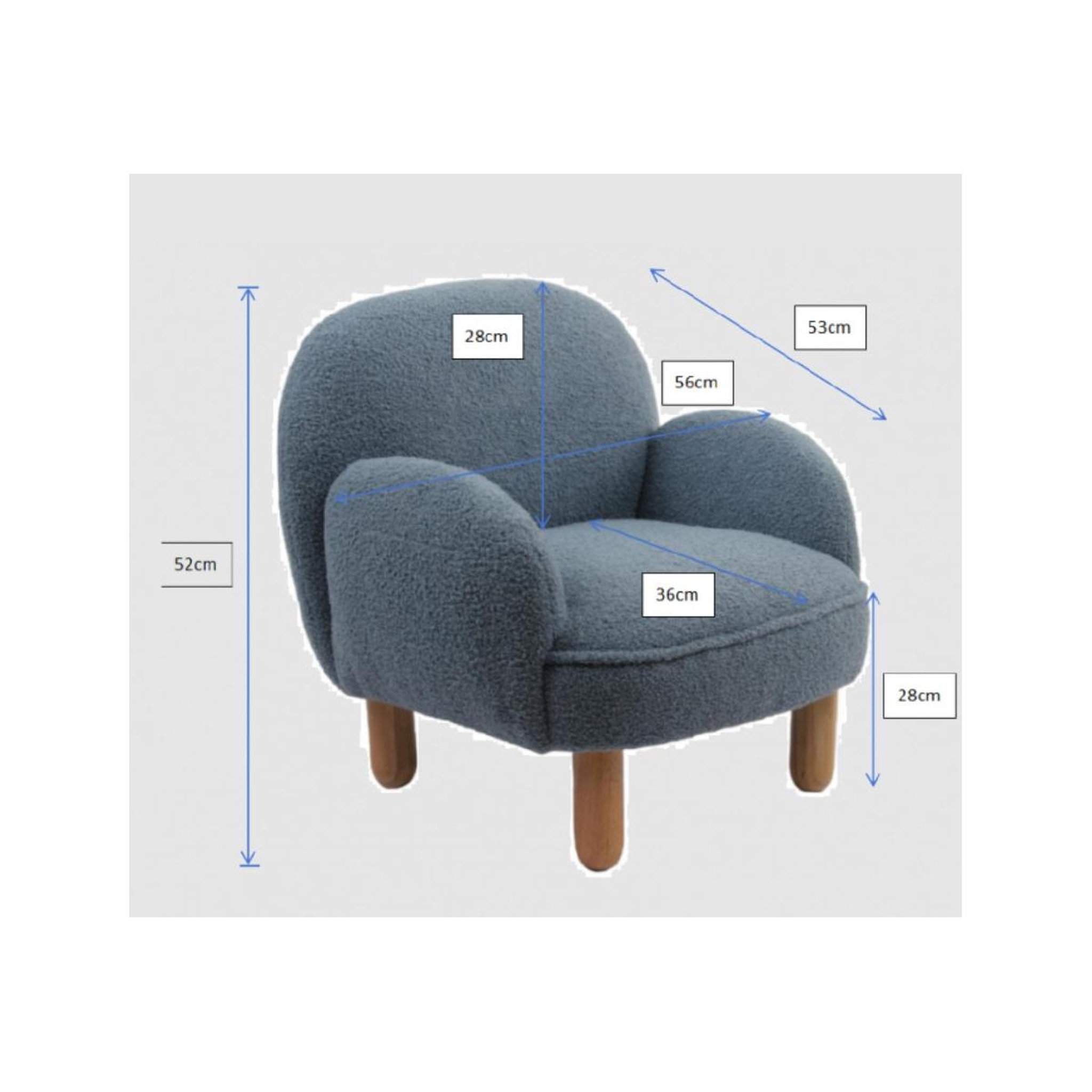 Voir la diapositive 3 : Vipack Fauteuils pour enfant rocky - bleu