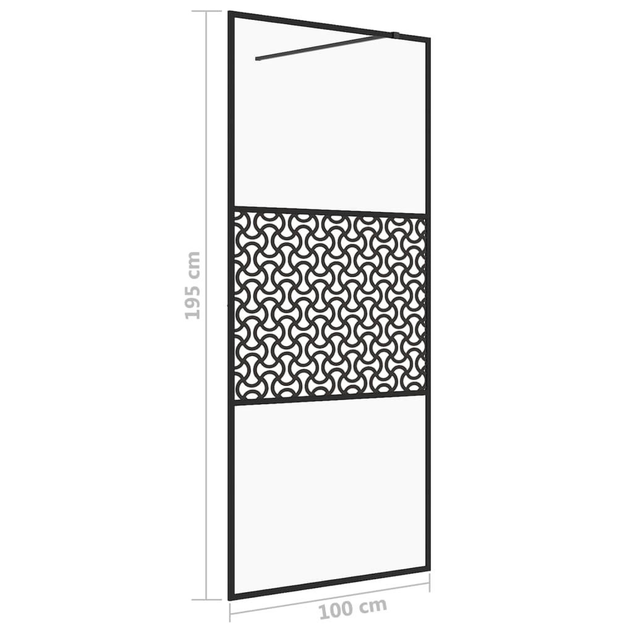 Voir la diapositive 6 : VIDAXL Paroi de douche avec verre ESG transparent 100x195 cm Noir