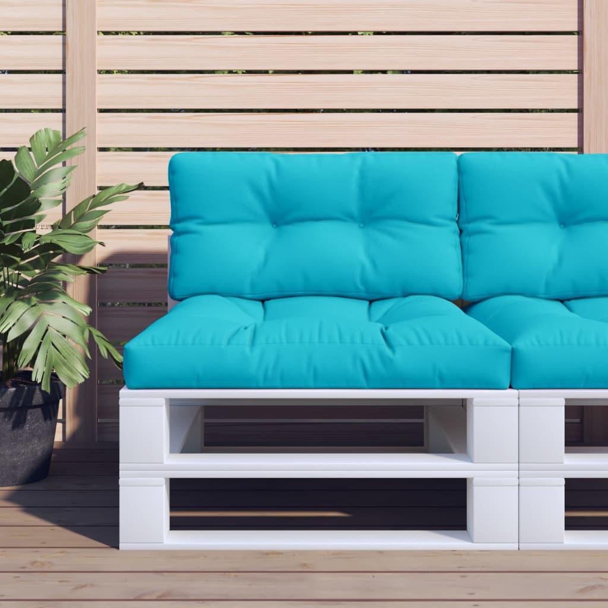 VIDAXL Coussin de palette turquoise 70x40x12 cm tissu