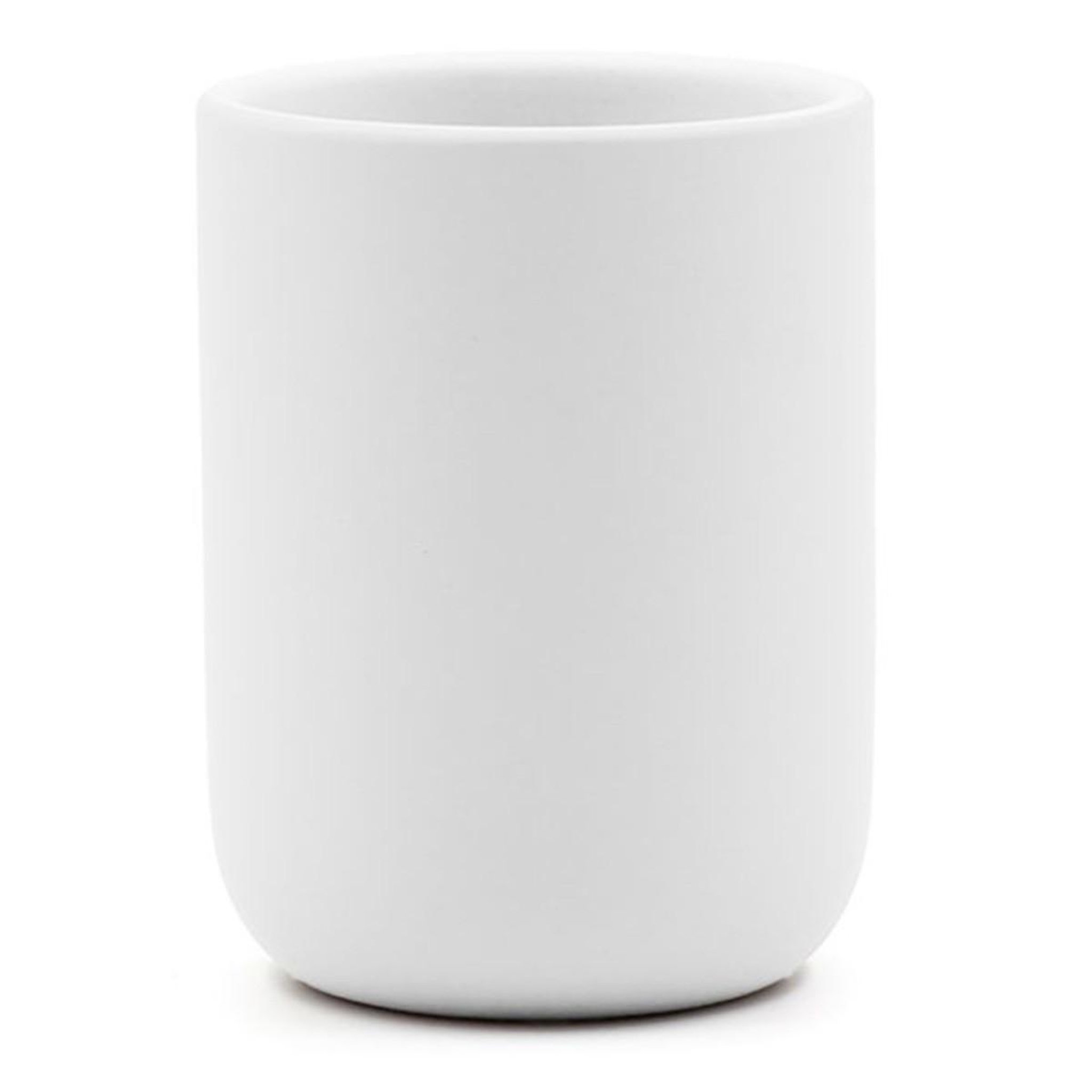 Douceur d'Intérieur Gobelet brosse à dents en céramique  ceralia  10cm blanc