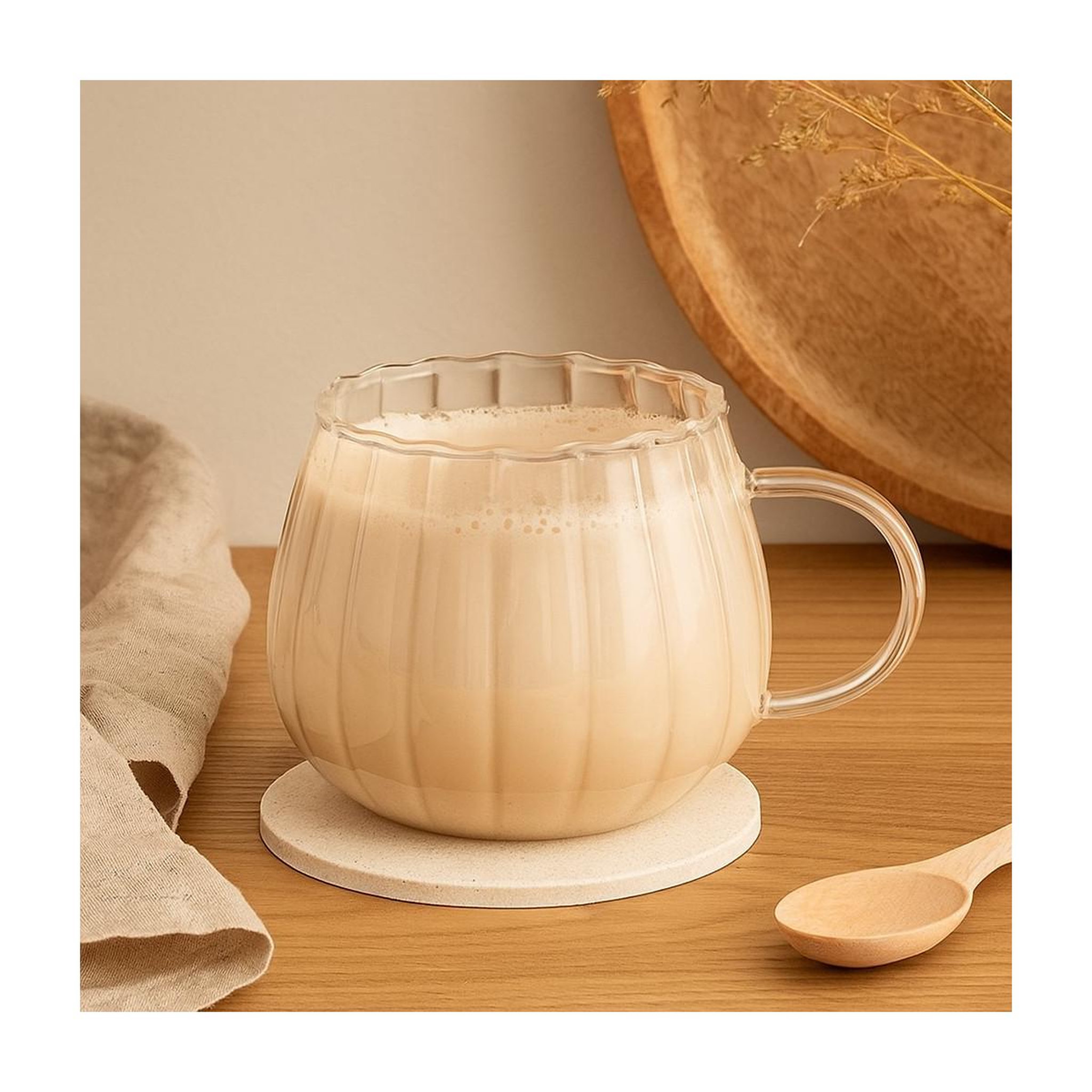 Voir la diapositive 3 : SECRET DE GOURMET Lot de 6 mugs en verre  pumpkin  35cl transparent