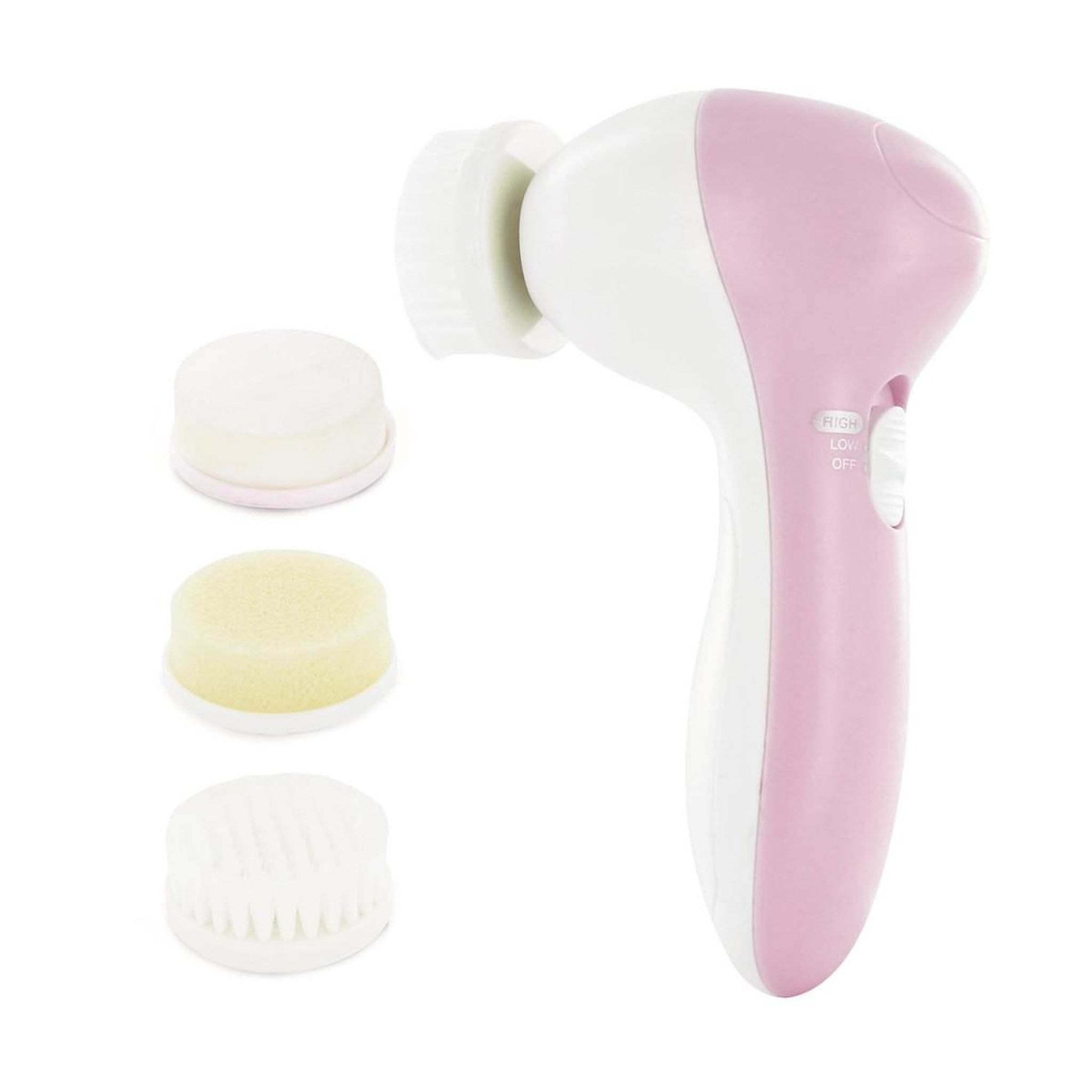 Cosmetic Club Brosse visage 3 en 1  2 vitesses  13cm blanc & rose